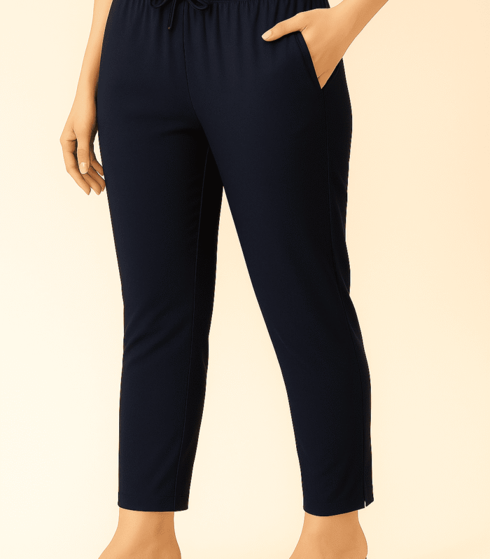 Navy Blue Cut Pants