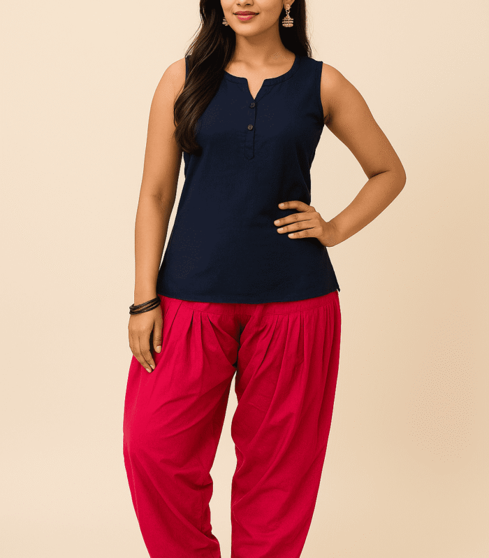 Cotton Patiala Hot Pink Pants