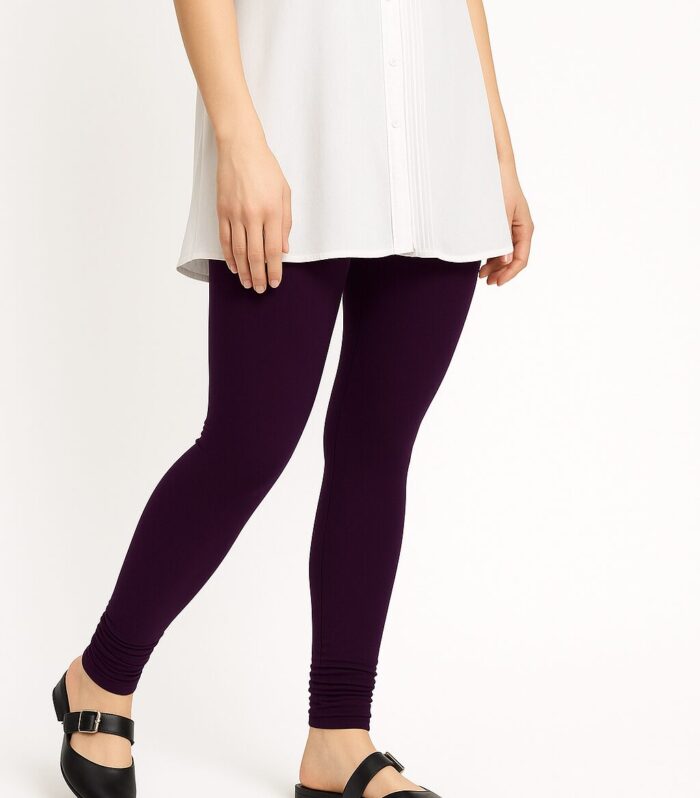 Deep plum leggings for women