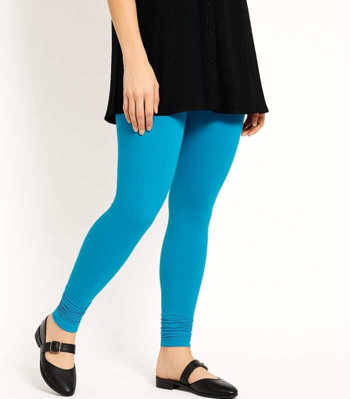 Aqua blue leggings for women