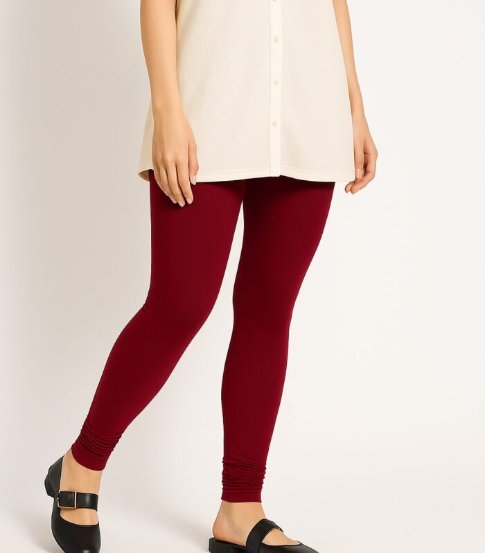 Deep Red leggings for women
