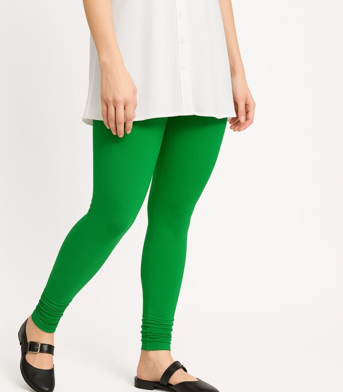 Lime green ankle length leggings for women