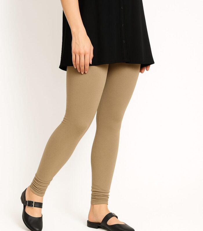 Sand brown leggings for women