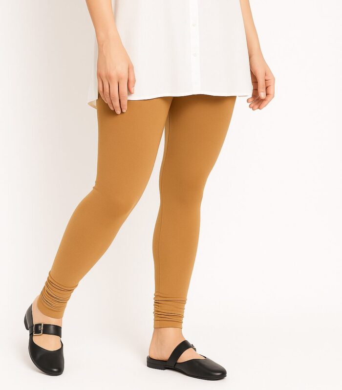 Camel brown leggings for women