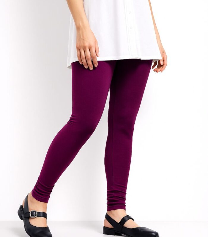 Plum pink leggings for women