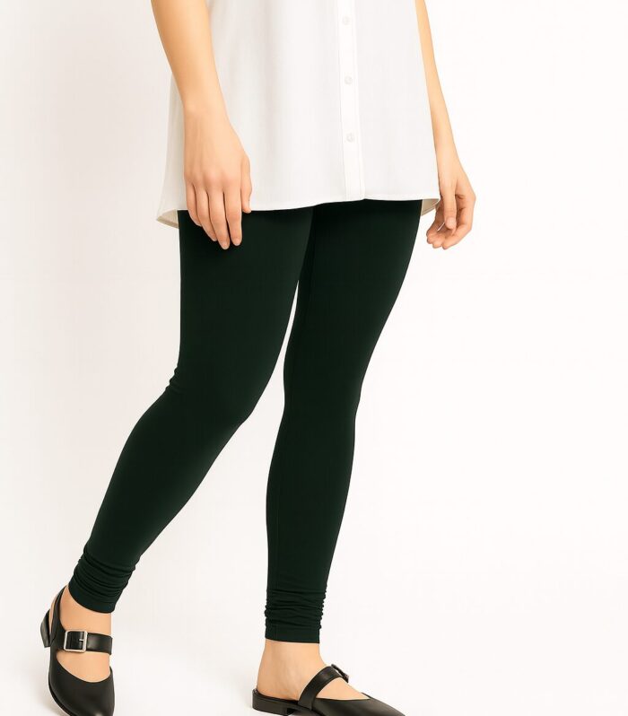 Deep forest green leggings for women