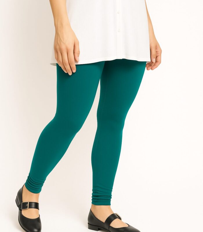 Teal green leggings for women