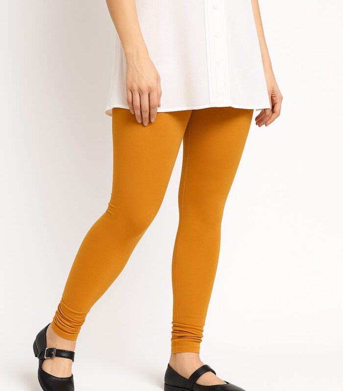 Mustard yellow leggings for women