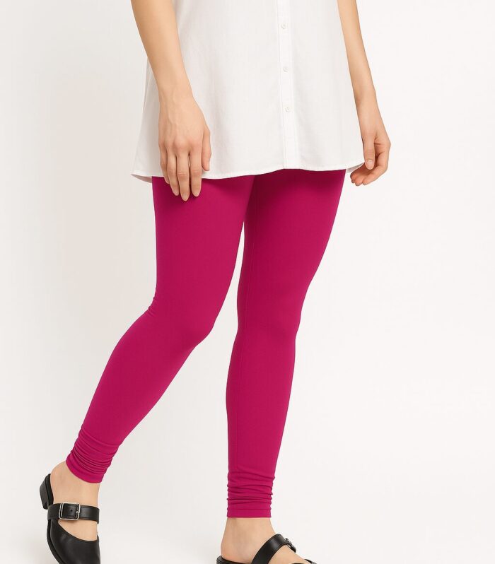Pink magenta leggings for women