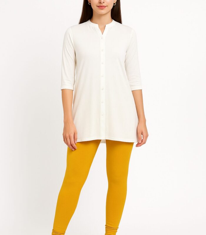 Golden yellow leggings for women