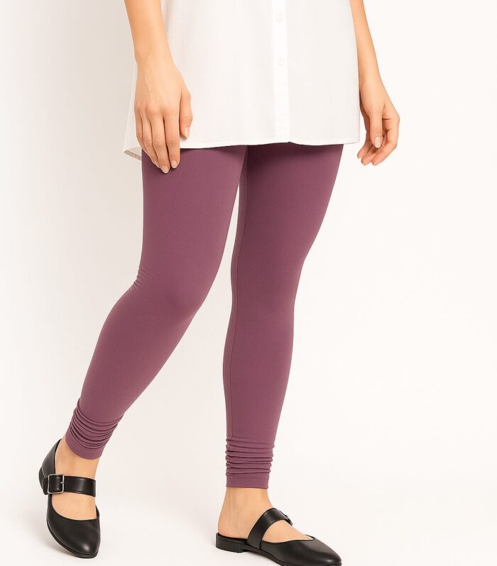 Mauve- colour leggings for women